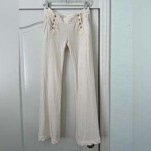 Young Fabulous & Broke wide leg Trousers in off white XS